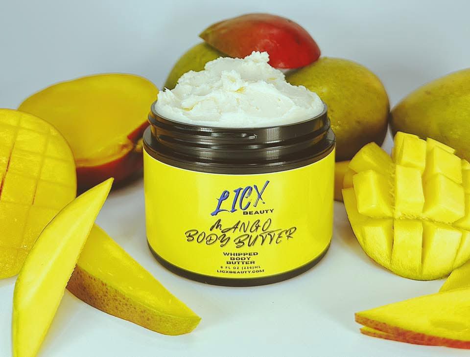 Elevate Your Body Care Routine With The Fruity Goodness Of Our Mango Body Butter. Available Now On LicxBeauty.com 🥭 @licxbeauty