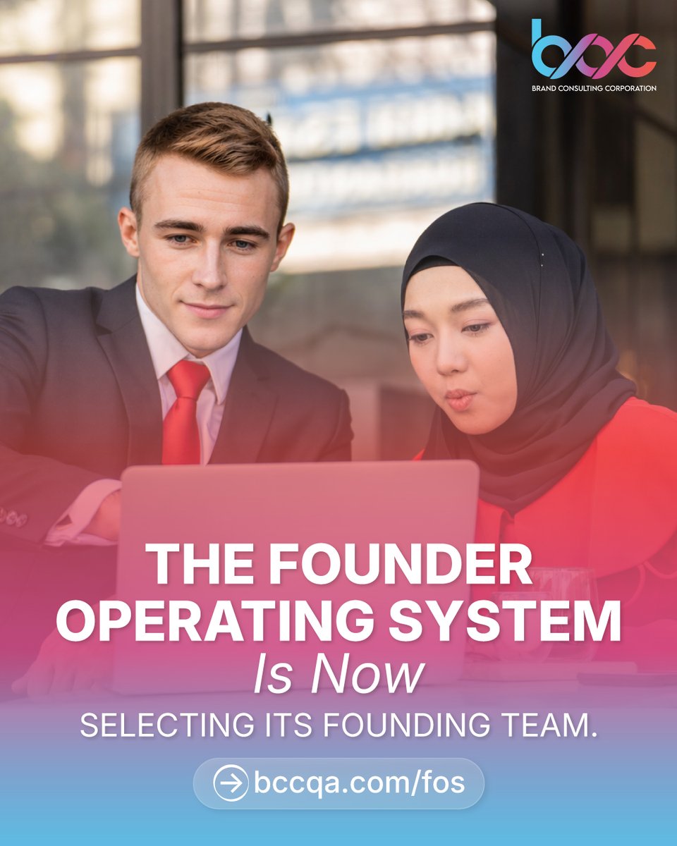 bcc_qatar's tweet image. FOS — Founder Operating System 🚀
World’s first AI OS built for founders.
We’re building the founding team:
Co-founders • Consultants • Specialists
Real ventures. Real equity. Real funding.
Apply → bccqa.com/fos
 careers@bccqa.com
#FOS #Startup #AIBusiness #CoFounder