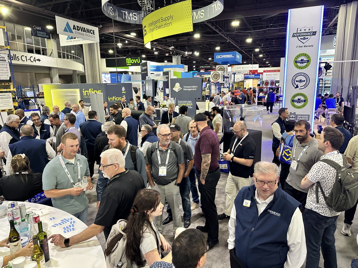 Conveyco's tweet photo. 🎶 MODEX, MODEX... an old sweet song! 🎶 We're back in the routine, but we’ve still got MODEX on our mind. Thanks to everyone who visited Booth #B12323! We loved discussing your facility needs and bridging the gap between vision and execution. #MODEX2026 #WarehouseAutomation https://t.co/uPd1IRfw6q