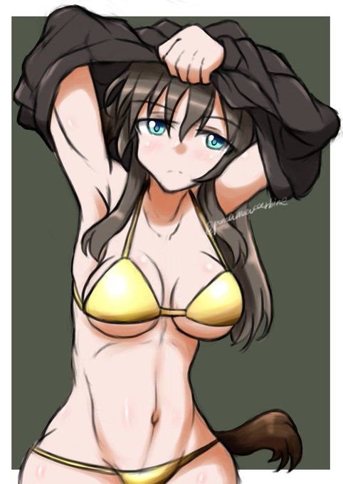 #なんの脈絡もなく水着イラストを再掲して最近フォローしてくれたフォロワーを怖がらせましょう
フィアー😼 