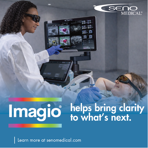senomedical's tweet photo. CEM is increasing diagnostic breast imaging volumes.
Imagio® helps bring clarity to what’s next.
By adding opto-acoustic functional information to ultrasound, Imagio® supports improved specificity in lesion evaluation.

#optoacoustics https://t.co/FD48CCRuN3