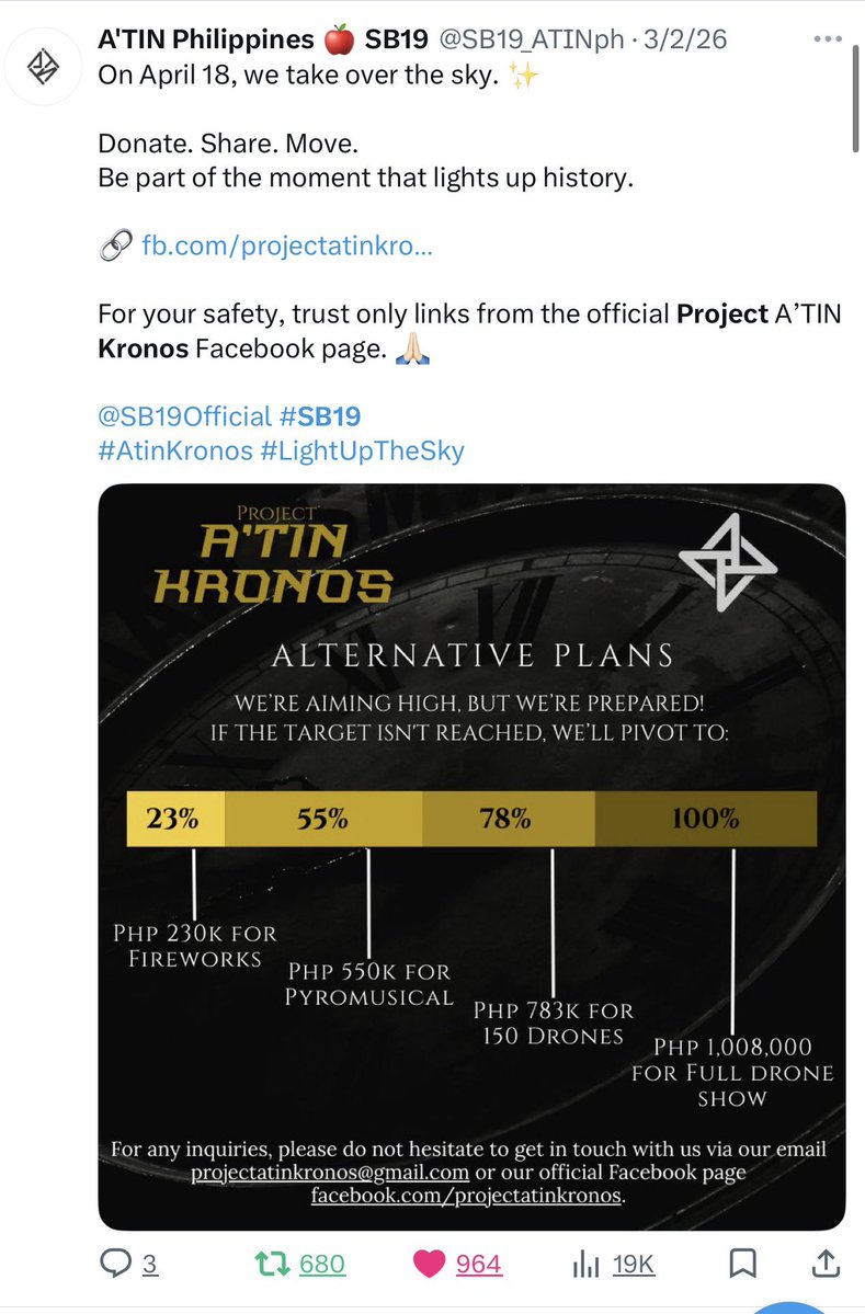 At this point, the true rivalry is between SB19 &amp; A’Tin. 

We love you:
><a href="/SB19Official/">SB19 Official</a> : This concert is for our A’Tin, thus we’ll have our homecoming on 4.18.

>A’Tin : We love you Esbi, we’ll fly miles for you, all 250 of us. (100k+ total attendees)

No, we love you more.