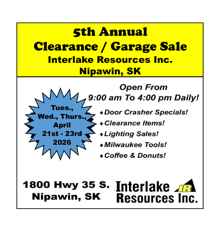 Day 3 of our 5th annual clearance sale is underway. It's too chilly to open the overhead door today so please use our regular customer entrance.  See you soon!