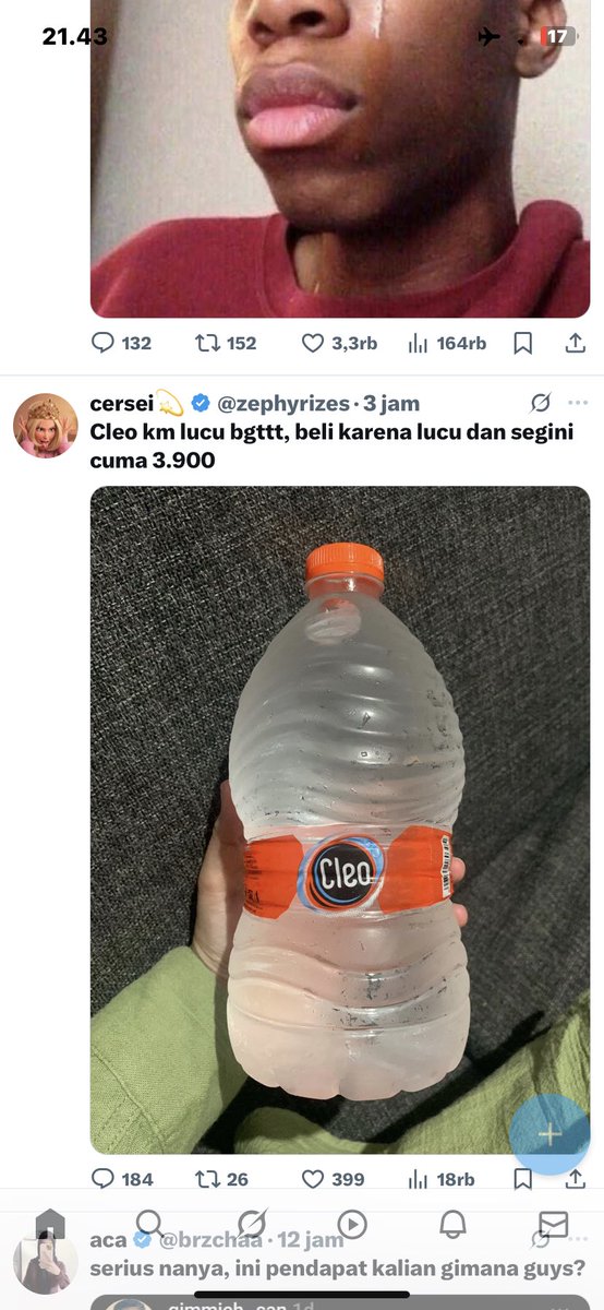cippoleya's tweet photo. @tanyarlfes Setelah melihat twt di bawah, aku sadar yang menyehatkan lebih murah ternyata😭 https://t.co/jKSAkzS0HZ