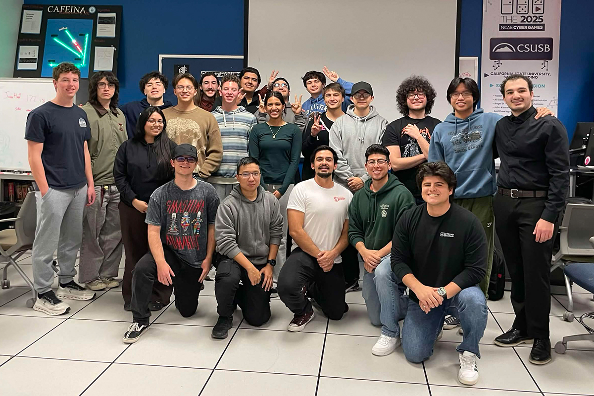 CSUSBNews's tweet photo. 🔐💻 #CSUSB cybersecurity students excel at regional Cyber Games!⚡Earning top placement at the NCAE Cyber Games Southwest Regional Competition that simulates a real-world cybersecurity environment.⚙️🧠
🌐Read More:https://t.co/yKe7M5BEY1
#ciso #cyberdrcurity #wicys #boldvision https://t.co/slKTex2eHf