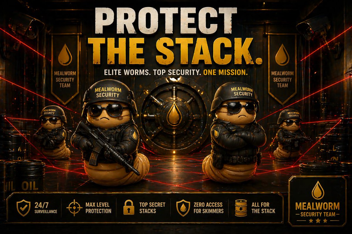 mealworm_gang's tweet image. Not every stack is public.

Some are protected.
24/7.

The MealWorm Security Team is on watch. 🛢️

#MW #MealWorm #Memefi #Web3 #KeepGrinding