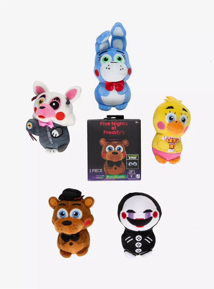 The Wave 2 Set of FNaF Mini Plushies by Jazwares are now available via the Hot Topic Website!

lcshop.co/BSq8qT