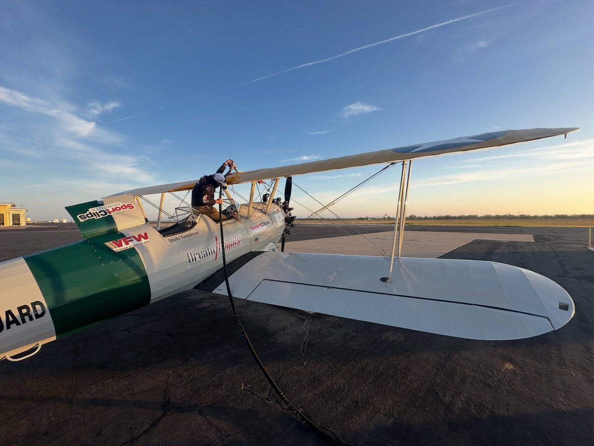 DreamFlightsOrg's tweet image. Fueling up and getting in some flight time. ✈️🇺🇸 The Spirit of Texas is preparing for its 9-city tour launching May 6. Tour schedule coming soon—follow for updates.
#SpiritOfTexas #DreamFlights #Aviation