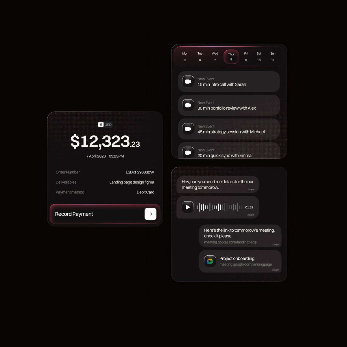 robinspells's tweet image. Visual elements from latest project. 

#webdesign #saas #uiux