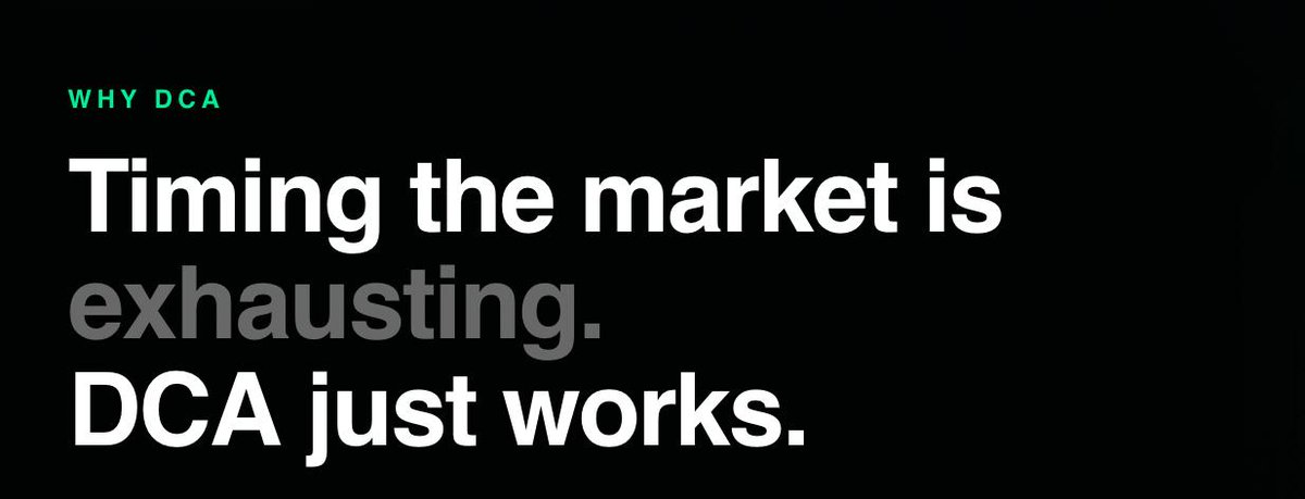 Stop wasting time and energy trying to "time" the market

use that time for some R and R

just use dca.space

your health will thank you.