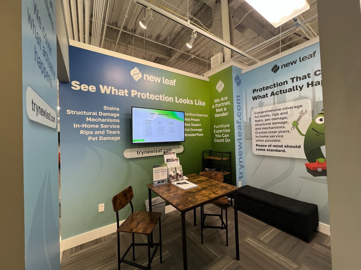 New_Leaf_SC's tweet image. We are so excited to be at the Home Furnishing Association's High Point show! If you're there, stop by booth 15 and visit with Jessica and Lance! #HFA #HighPoint #ServiceContracts