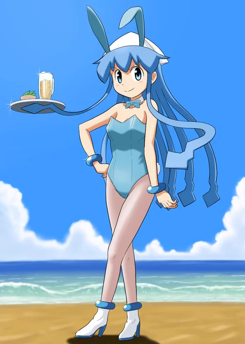 くコ:彡 #ビールの日 #イカ娘