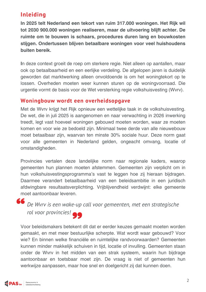 PASbv's tweet photo. Wat betekent de Wet versterking regie #volkshuisvesting voor de #woningbouwambities van jouw gemeente of provincie? In onze nieuwe #whitepaper analyseren o.a. we hoe landelijke normen en lokale realiteit samenkomen. 

Download de hele whitepaper via:  https://t.co/JkOB6EYJJl https://t.co/0yOymerCeD