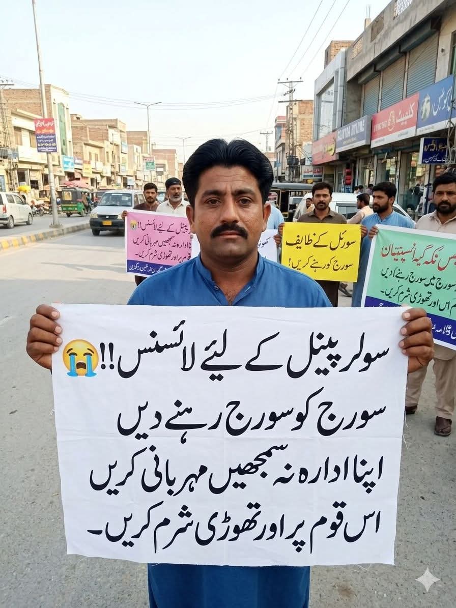 سولر پینل کے لئیے لائسنس!!😭
سورج کو سورج رہنے دیں اپنا ادارہ نہ سمجھیں 
مہربانی کریں اس قوم پر اور تھوڑی شرم کریں۔
#سرمایہ_زیست