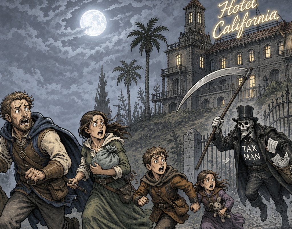 On the free weekly newsletter:
“Here Come the Exit Taxes”

profstonge.com/publish/post/1…

10 blue states are now proposing wealth and exit taxes — including, of course, California and New York.

You can check out any time you like but you still gotta keep paying.