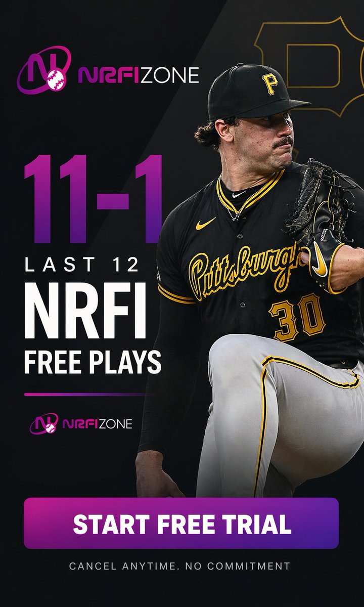 NRFI Zone is dominating right now🔥 11-1 last 12 Free Play NRFI’s….. and ...