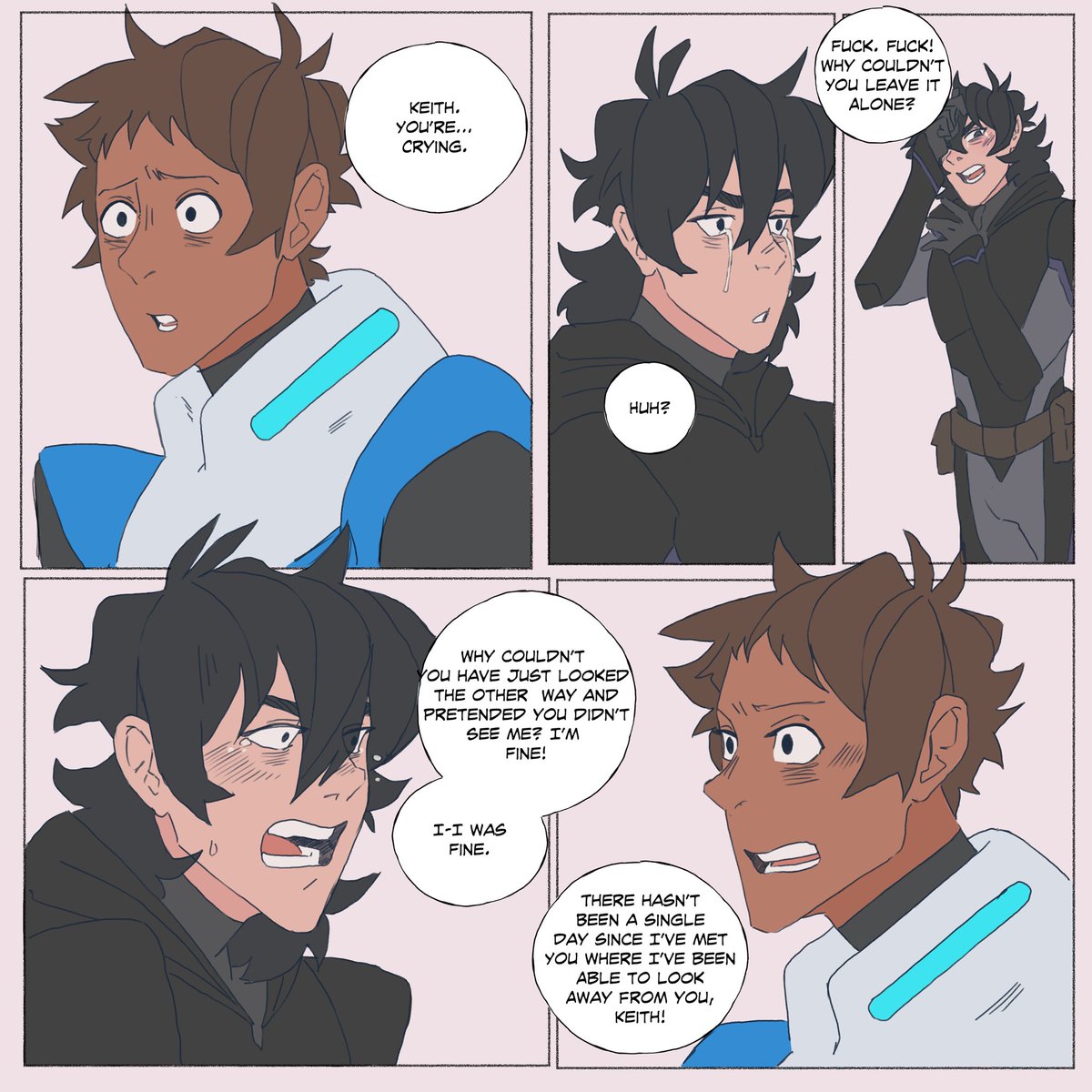 anonamagal's tweet photo. Part 2 #klance so grateful for all the love part 1 got and am so excited to share the rest, please enjoy today’s instalment and see you tomorrow for part 3 🥰 https://t.co/loQE5u1IdG