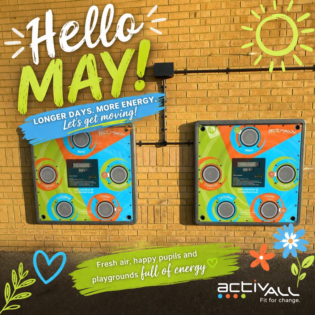 ActivAll_'s tweet photo. Can you believe we are in May already?
If you want to find out more about how ActivAll can bring some summer magic to your playground then get in touch! https://t.co/t0ID70EWF8
#HelloMay #SchoolLife #PrimaryPE #ActiveSchools #OutdoorLearning #physed #ActivAll https://t.co/akp8RbCoav