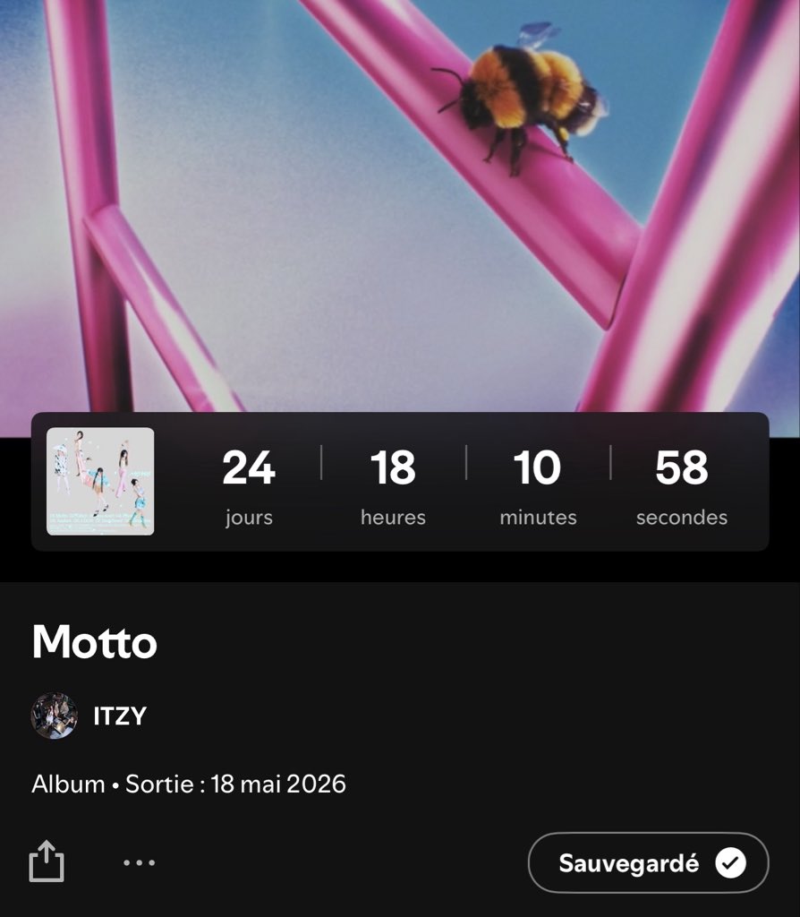 GUYS ‼️

Let’s drop proof that we pre-saved “Motto” 🍭 on Spotify in the replies: 

Pre save here 🔗: open.spotify.com/prerelease/2EX…