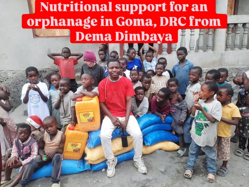 DemaDimbaya's tweet photo. Dema Dimbaya continues to support an orphanage in Goma, Democratic Republic of the Congo despite the ongoing war there over resources. The orphanage received nutritional assistance for 70 children, some of which are photographed here. https://t.co/qwaqY5x1Ve