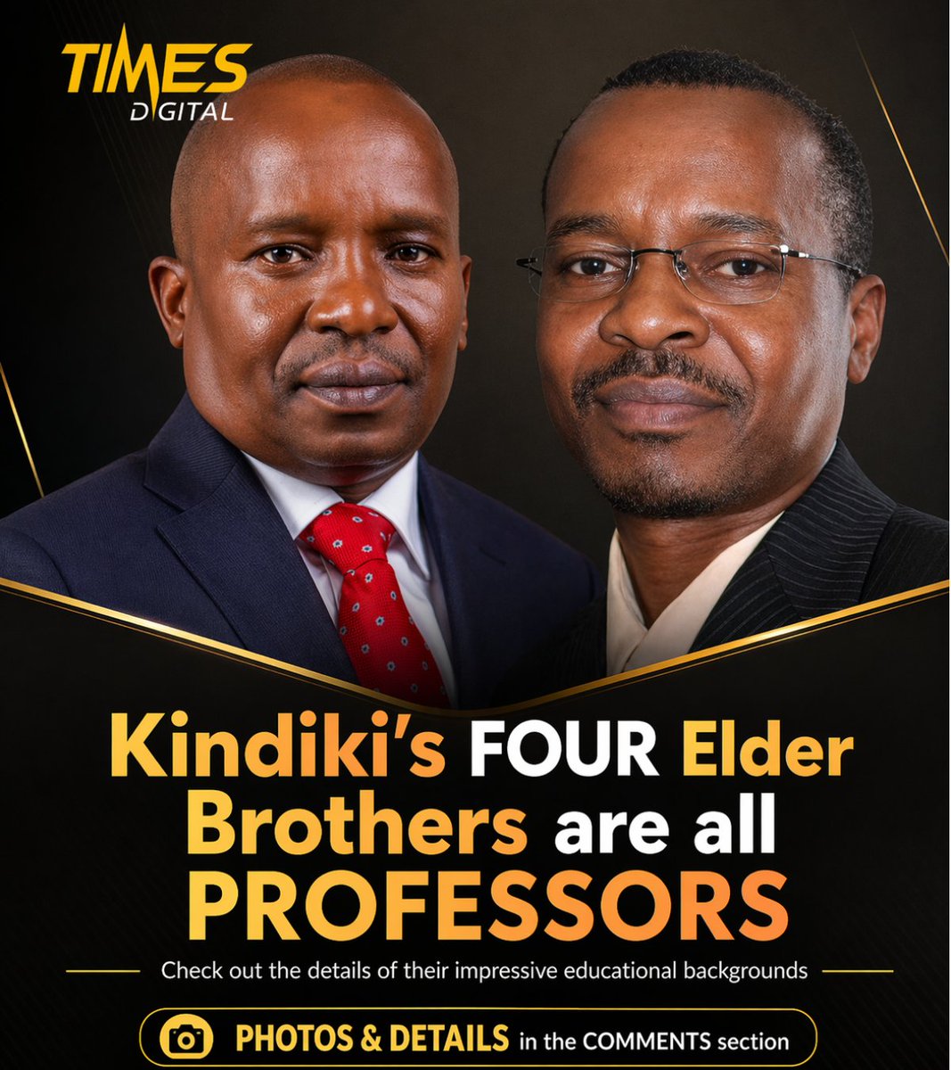 DP Kithure Kindiki’s four elder brothers are all PROFESSORS, just like him 🧑‍🎓🎓

PHOTOS and details of their EDUCATIONAL achievements are in the comments section ⬇️