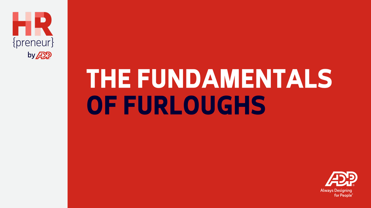 LauBarbie's tweet photo. Considering furloughs? Before you decide, listen to the HR{preneur} by ADP podcast for key insights on planning, compliance, pay, benefits, and more. #SmallBusiness #HRpreneur #ADPclient https://t.co/lt5Fn0n20i https://t.co/bRethySHjf
