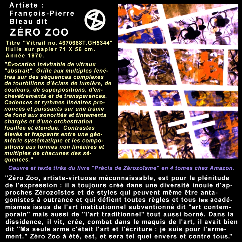 fpbZeroZoo's tweet image. PRÉCIS DE ZÉROZOÏSME : LA CULTURE ZÉROZOÏSTE , ART, IDÉOLOGIE, 4 TOMES, 10e éd. CHEZ :

amazon.fr/FRAN%C3%87OIS-…

#art #artiste #artContemporain #musée #histoireDeLart #peinture #peintre #galerie #galerieDart #paris #montréal #france #québec #livre #roman