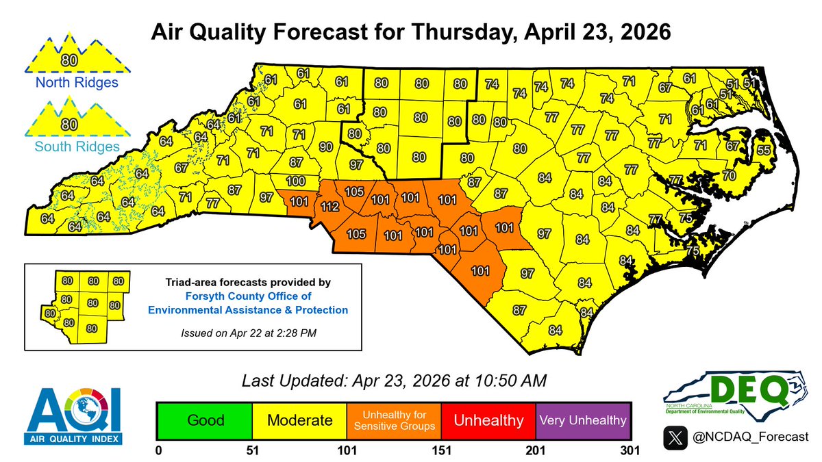 NC Air Quality Forecast tweet media
