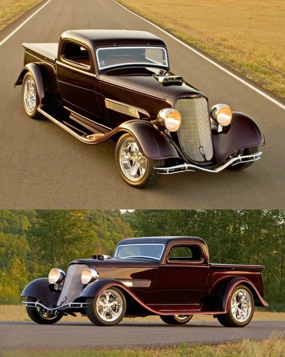 HappyMotorhead's tweet photo. Would you daily drive this insane custom 1933 Dodge "RamRod" pickup... or would you garage queen it? ๐ฅ
That deep burgundy gloss, chopped top, and those suicide doors got me weak ๐
#HotRod #RatRod #1933Dodge #RamRod #WouldYouDailyIt https://t.co/R6EzS3mmAK