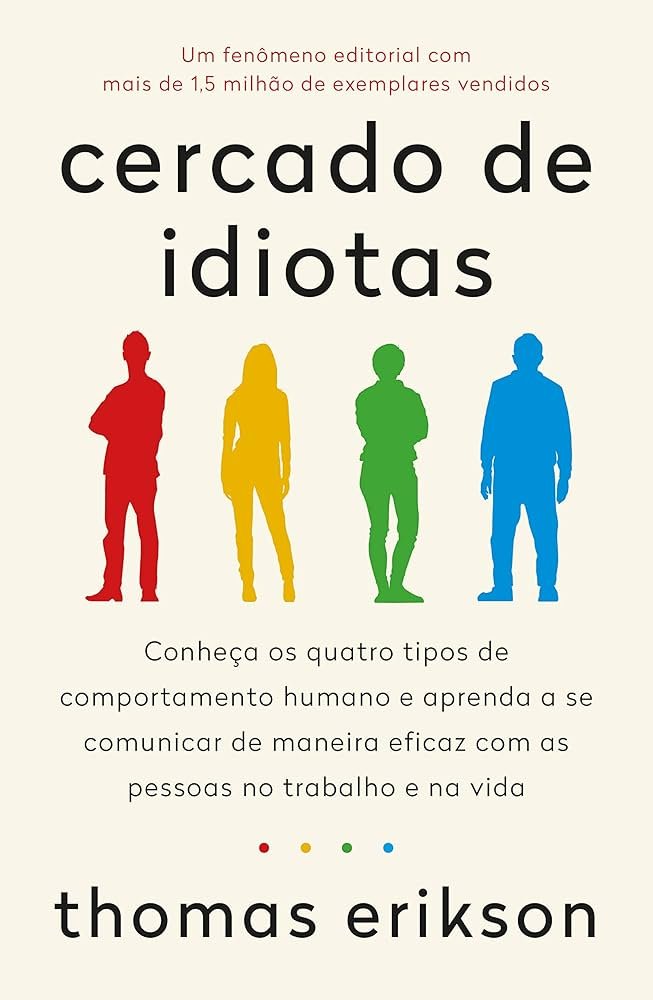 Recomendação de leitura: Cercado de Idiotas

Se vc trabalha com gente esse livro é um manual de sobrevivencia. O autor simplifica o método DISC com uma lógica de 4 cores...

Essa semana tb recomendei "O Ego é o Seu Inimigo" e hoje tive um insight pela manhã... 

Se vc aplicar só