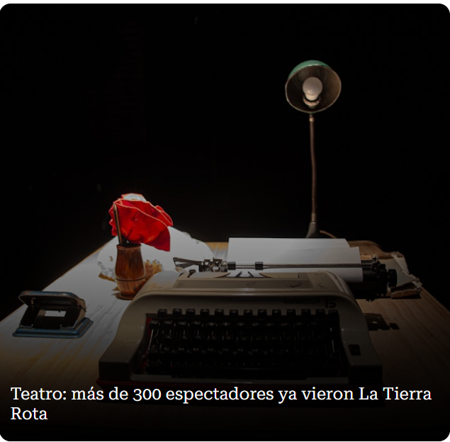 #Concordia  Teatro: más de 300 espectadores ya vieron La Tierra Rota 
diarioconcordia.com.ar/2026/04/teatro…