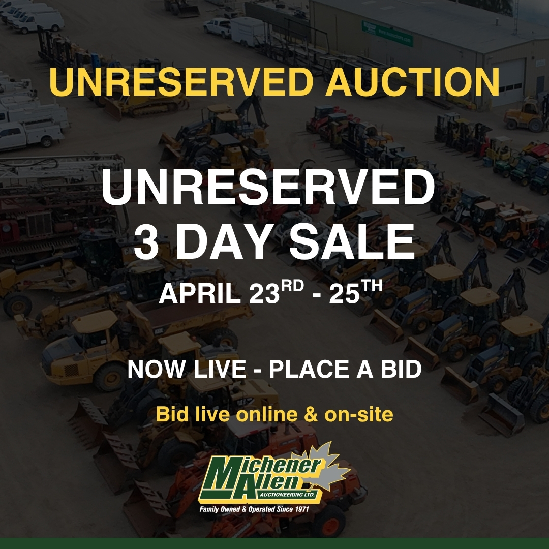 Join us for our Unreserved Auction. Set over 3 days, bid live on-site in our Edmonton yard or live online at eu1.hubs.ly/H0t6xmx0