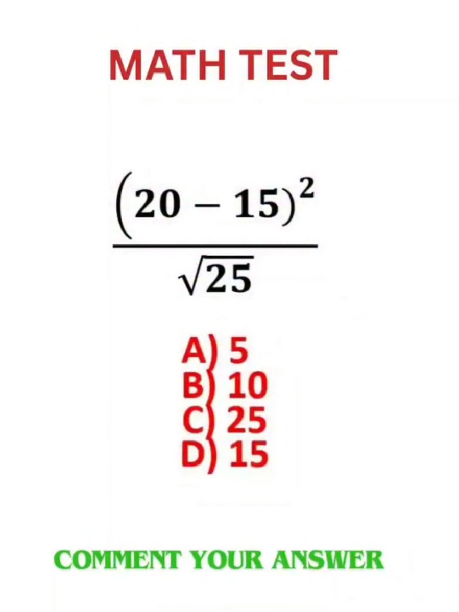 SolvingForZ's tweet image. Math Test 🤯 comment your answer 💯

#math #maths #mathematics #mathtest #mathquiz #physics #learn #learning #study #education #algebra #calculus #numbers #school #college