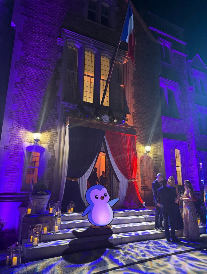pudgypenguins's tweet image. Visiting the French Ambassador’s House 🐧