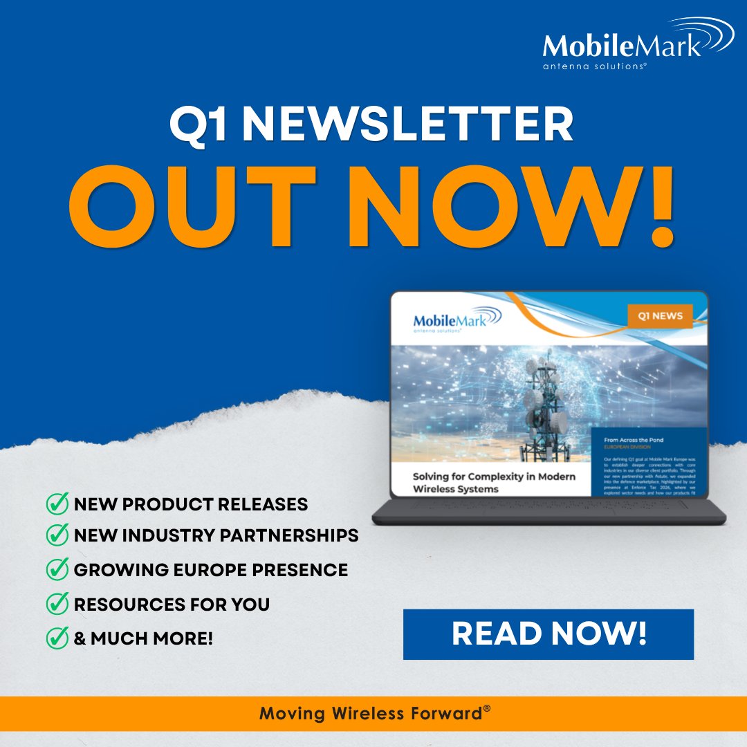 MobileMarkInc's tweet photo. It has been a busy start to 2026, and we want to share with you what Mobile Mark has been up to!

Our Q1 newsletter covers our latest product releases, new industry partnerships, and much more!

Read here: https://t.co/CptN5jJhLI

#MobileMark #RF #Newsletter #Wireless https://t.co/X2HW6zfB48