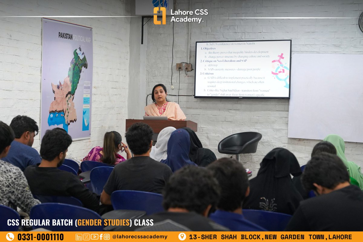lahore_css's tweet photo. CSS Regular Batch Gender Studies Class
📷 Register Now: 0331 0001110
📷 Lahore CSS Academy, 13 Sher Shah Block, Garden Town, Lahore
#LCA #CSS2026 #CivilServices #LahoreCSSAcademy #CSSFuture #CSSDreams #CSSExams #CSSCoaching #CSSTraining #CSSPreparation #CSSSuccess https://t.co/NKBSuLSfP5