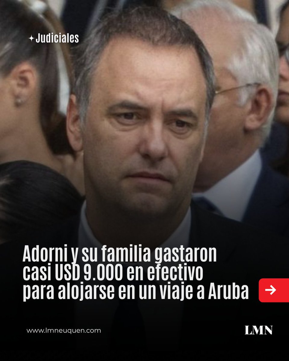 LMNeuquen's tweet image. ⚖️ La Justicia Federal puso la lupa sobre el patrimonio de Manuel #Adorni tras detectar gastos por casi 15 mil dólares en un viaje familiar a #Aruba. El juez #ArielLijo ordenó abrir las cuentas bancarias y los registros fiscales del jefe de Gabinete y su esposa para investigar el
