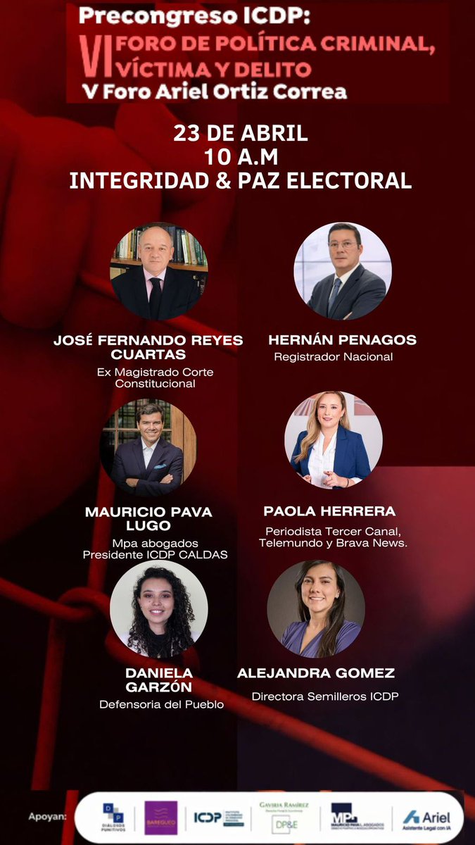 Segundo día de nuestro foro. En minutos iniciamos un nuevo espacio de conversación sobre integridad y paz electoral, en un momento clave para el país.

Una discusión necesaria sobre los desafíos institucionales de cara a las elecciones de 2026.

🔴 Conéctate en vivo: