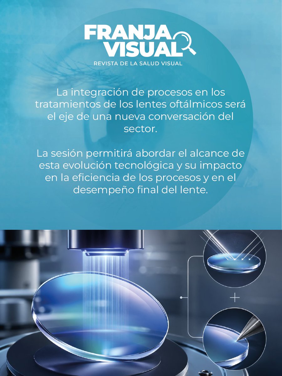 FranjaVisual's tweet image. #Webinar La integración de procesos en los tratamientos de los lentes oftálmicos será el eje de una nueva conversación del sector.

Únete con #SVH, 11a.m. (HCol)

🔴 Transmisión: YouTube TVFranja
🔁 Retransmisión: 7:00 p.m por linkedin.