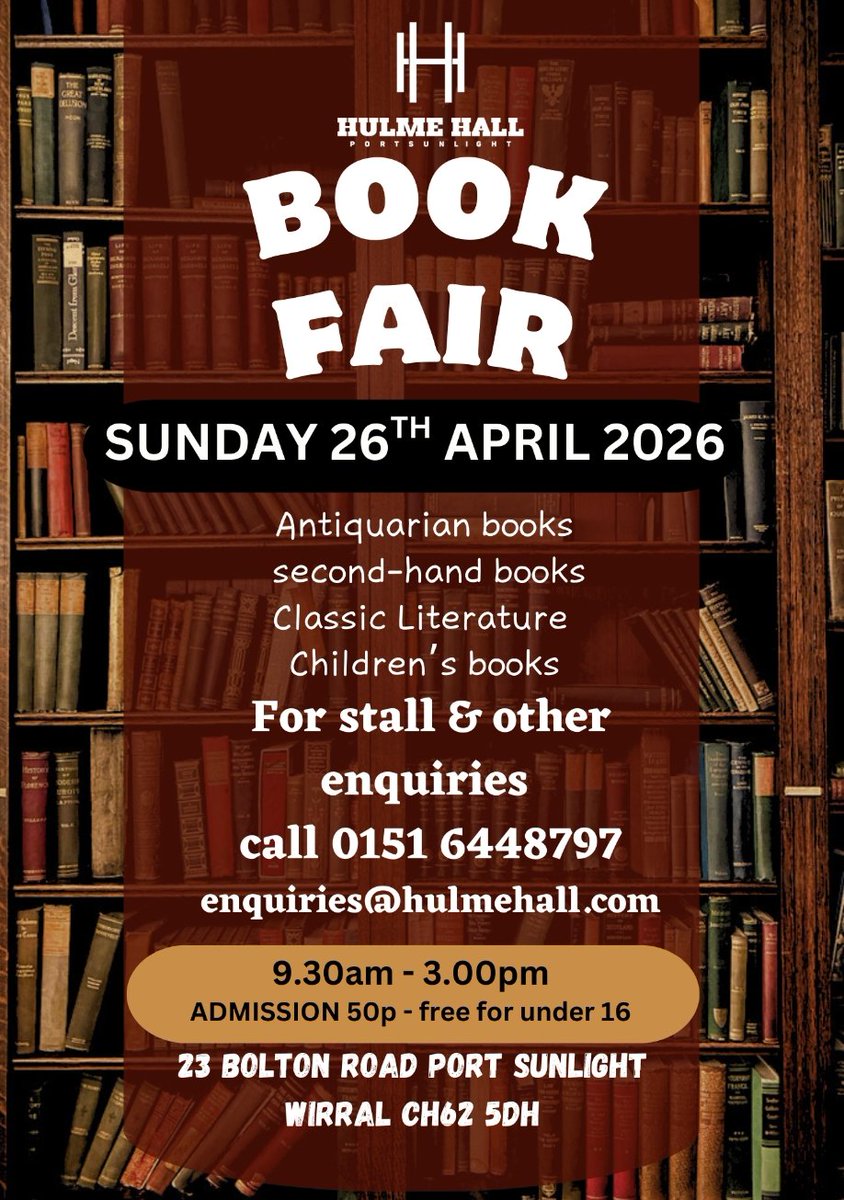 The Bolshie Bargain Bookstall is back! 

at the Hulme Hall Bookfair, Port Sunlight CH62 5DH

Sunday 26th April 9.30am-3.00pm

📚Lots of new stock
🎉Rarities &amp; bargains
🎁Politics, international, fiction, feminism, nature &amp; history

...plus Quirky Qollectibles

#Merseyside
#Books