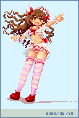 sunesk's tweet image. おめでとうございます（再掲） #島村卯月生誕祭2026 #ドット絵 #pixelart