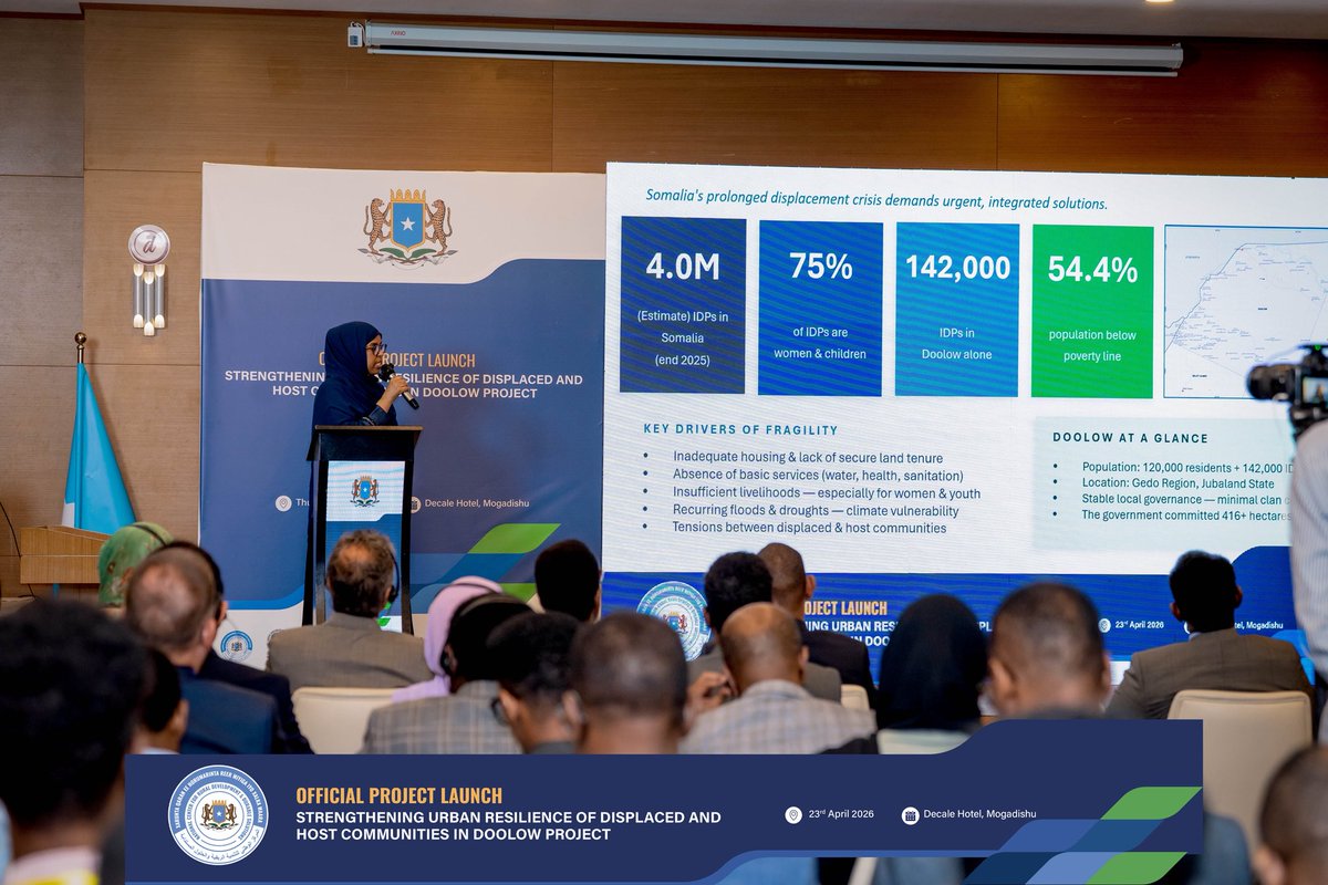 NCRDS_SOMALIA's tweet photo. 3/3 The launch event convened ministers, senior officials, ambassadors &amp; development partners, underscoring strong collaboration to drive #DurableSolutions and long-term resilience in Somalia. https://t.co/fQoZRDPH1n