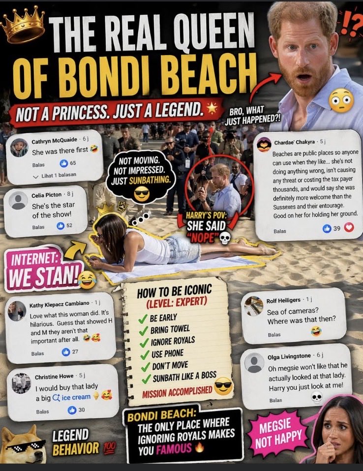 FunkyCattyAu's tweet image. “The Real Queen of BONDI”  #RFMoments 
😂😂😂  #BondiBeach