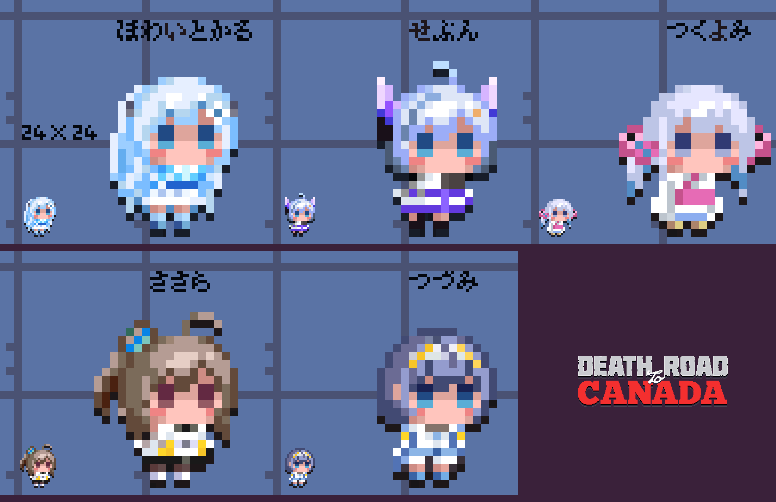 ボイロ人気キャラのドット絵を描いてみました（Part3） #whitecul #AI