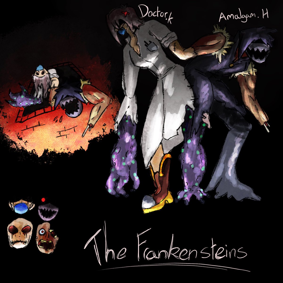 FfrFin's tweet photo. Tried Redrawing a few ‘monster’ OCs https://t.co/0eCgJfevle