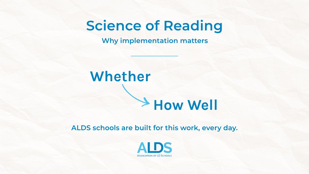Association of LD Schools (ALDS) tweet media