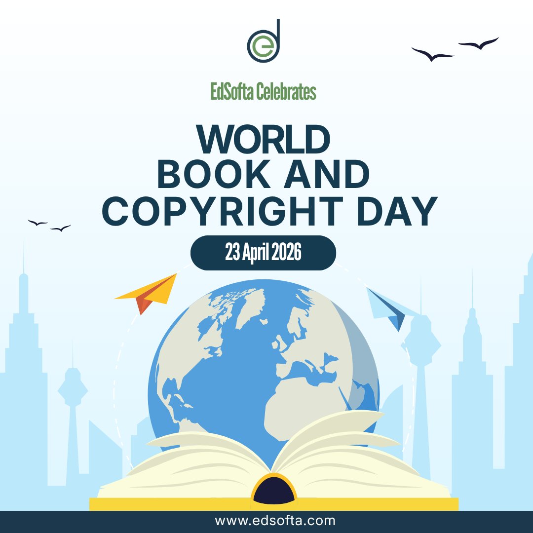 edsofta's tweet photo. Today is World Book and Copyright Day, a moment to reflect on how books shape our thinking and why every idea deserves respect. 

At EdSofta, we value learning, originality, and the minds behind every page.

#EdSofta #WorldBookDay #CopyrightMatters https://t.co/R9uXeepOFb