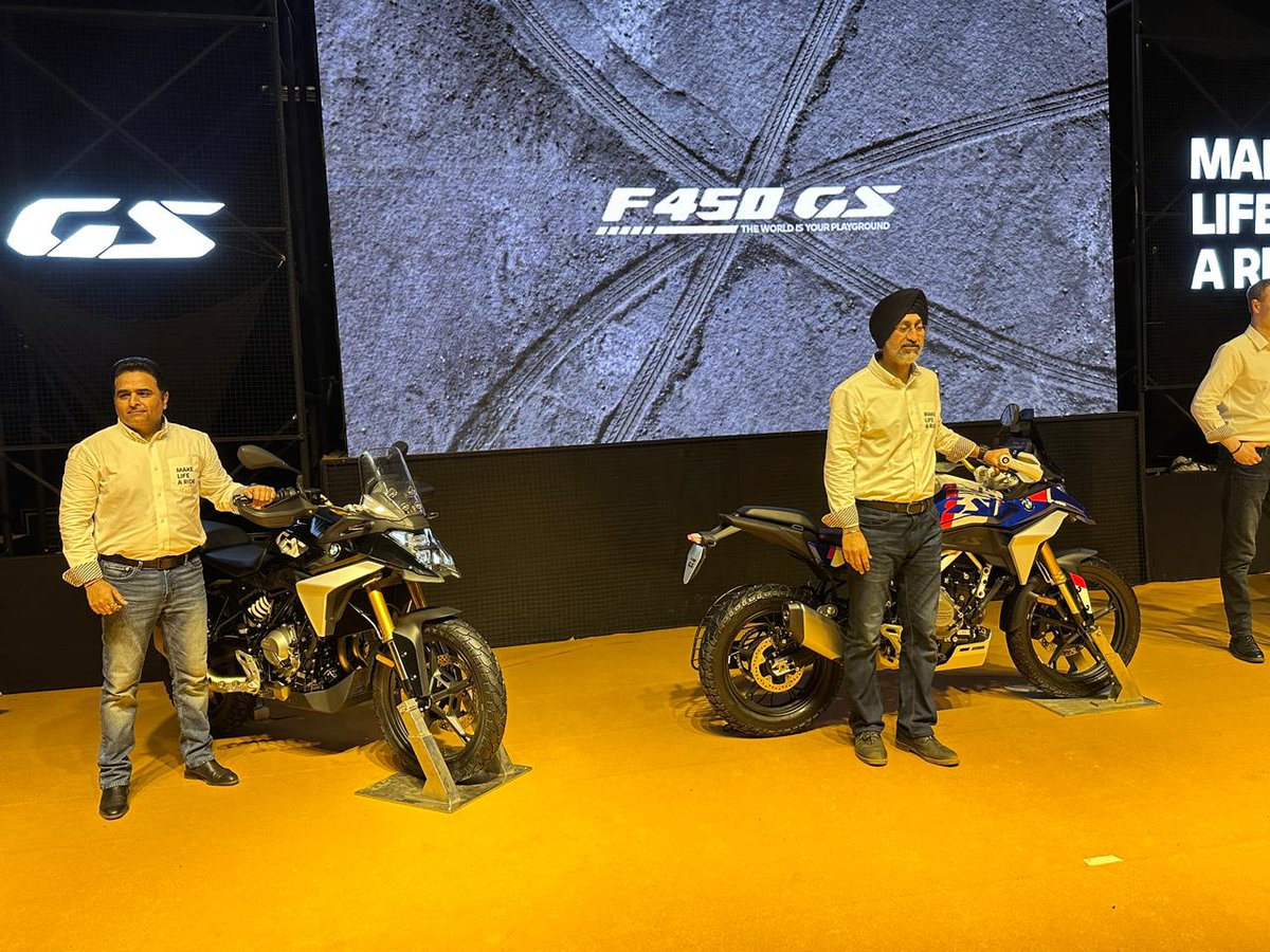 AckoDrive's tweet image. Prices for @BMWMotorrad F 450 GS announced.
Base - ₹4.70
Exclusive - ₹4.90
GS Trophy - ₹5.30
All prices mentioned are ex-showroom.
@BMWGroup #BMW #F450GS #ADV #tourer