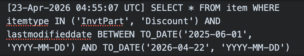 SuiteTools's tweet photo. The excitement is back. Wired up the filters yesterday to dynamically build the #suiteql and query #netsuite for provided filters. New devlog will drop tomorrow around noon. #buildinpublic #buildinginpublic https://t.co/Yo9Vj5K22V