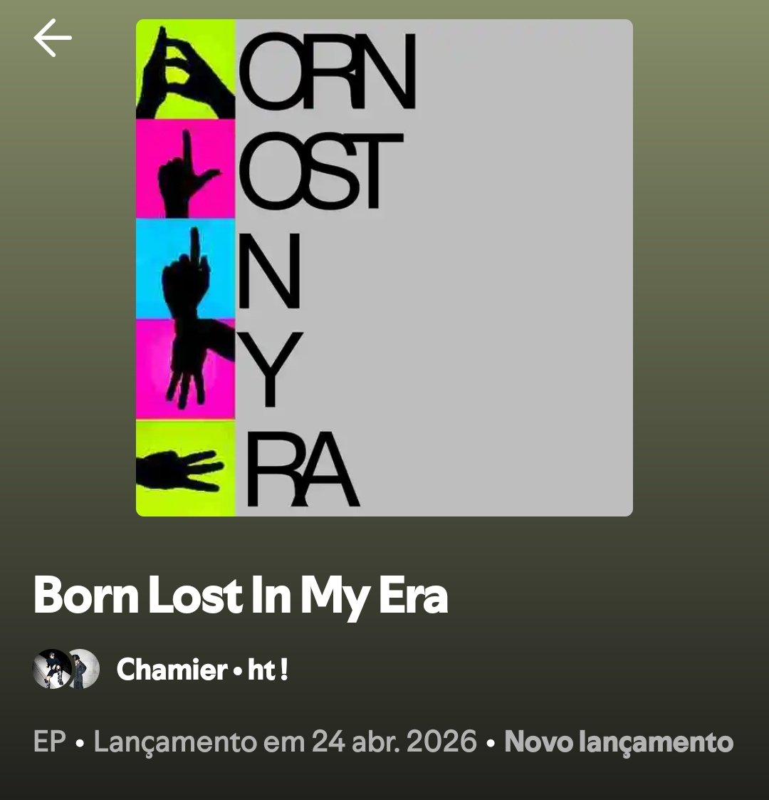 CHAMIER E HT ! VAO SOLTAR 'BORN LOST IN MY ERA' HOJE COM 5 FAIXAS 

BEFORE BLIME MUSIK, THE BLIMEFICATION IS REAL